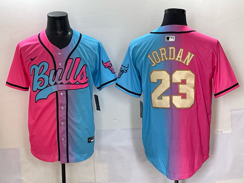 Men Chicago Bulls Nike #23 Jordan Blue pink NBA 2025 Jersey style 013->chicago bulls->NBA Jersey